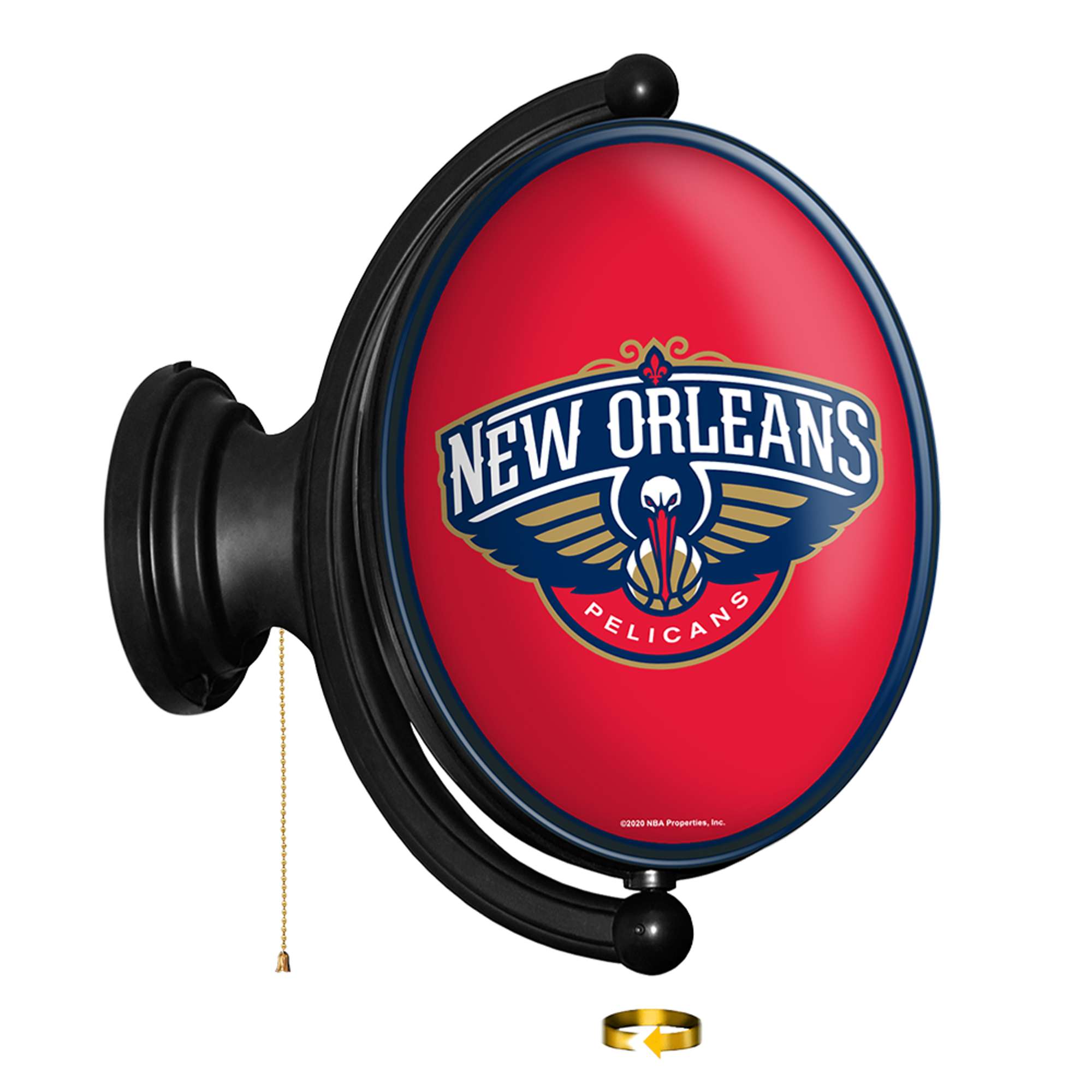 New Orleans Pelicans: Original Oval Rotating Lighted Wall Sign