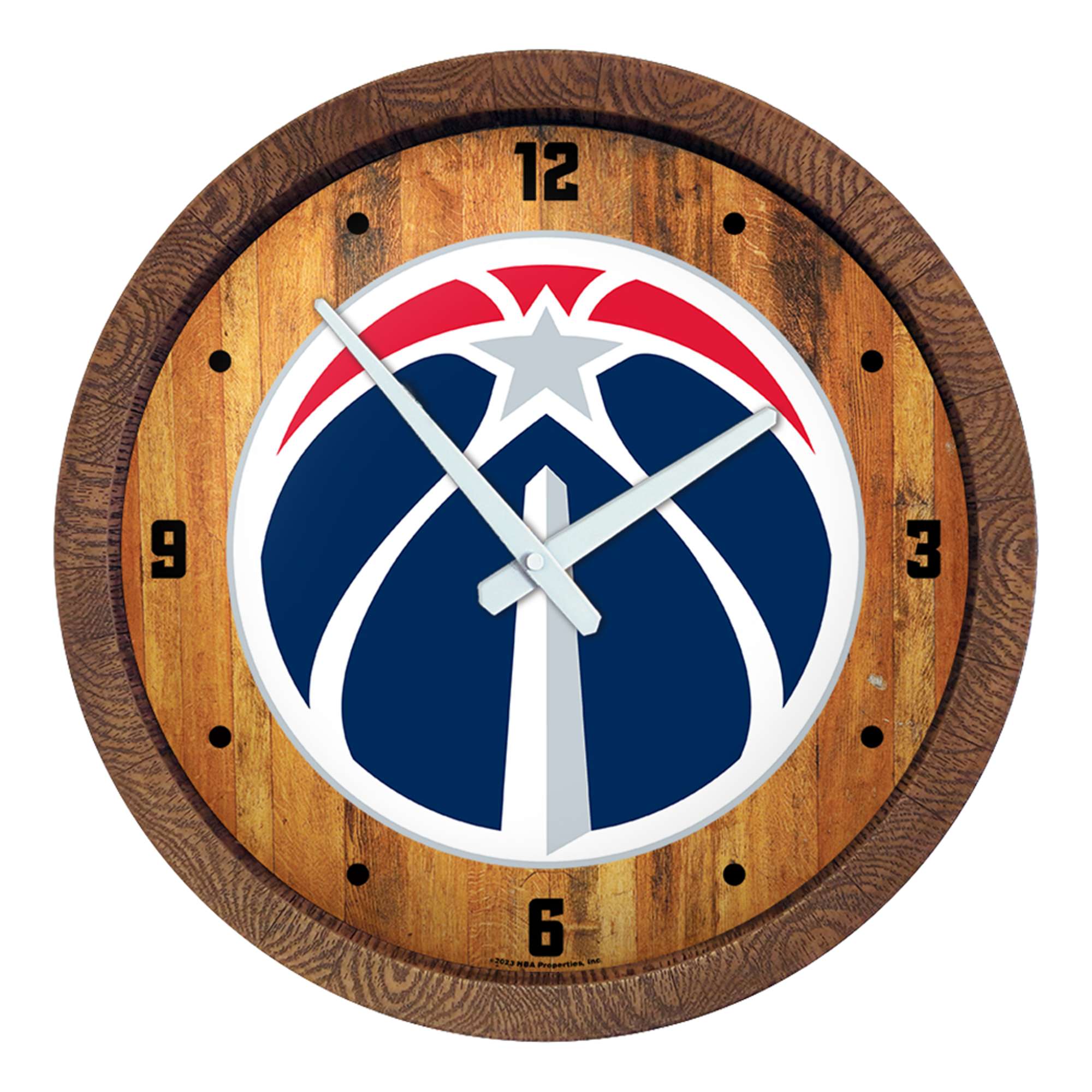 Washington Wizards: "Faux" Barrel Top Clock  