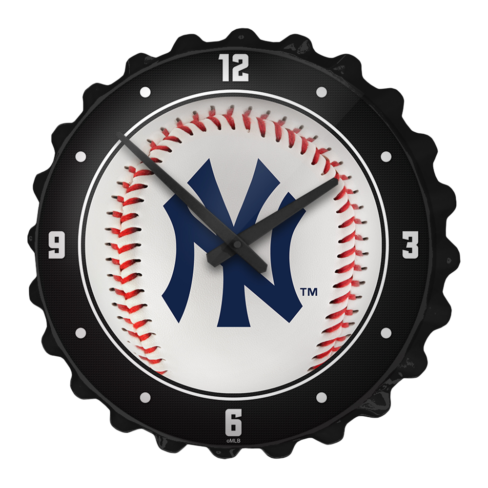 New York Yankees Baseball - Bottle Cap Wall Clock  