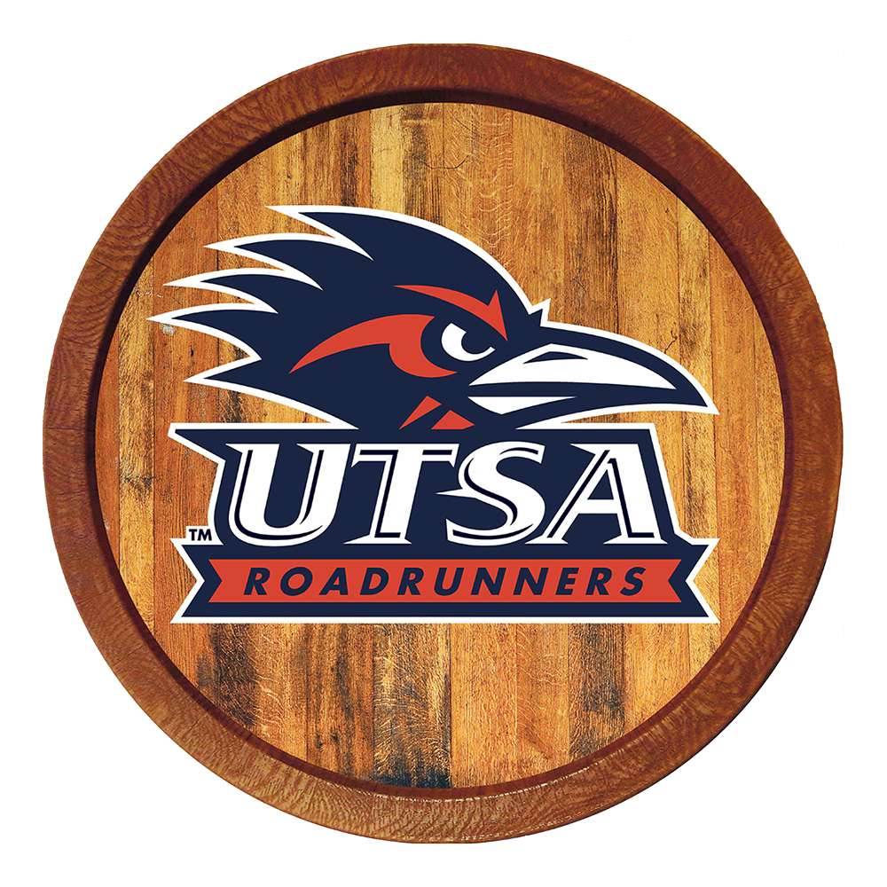 UTSA Roadrunners "Faux" Barrel Top Sign  
