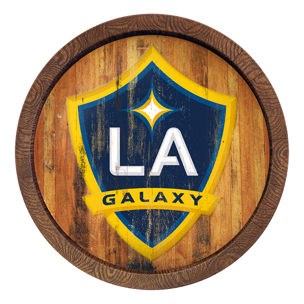 LA Galaxy: Weathered "Faux" Barrel Top Sign  