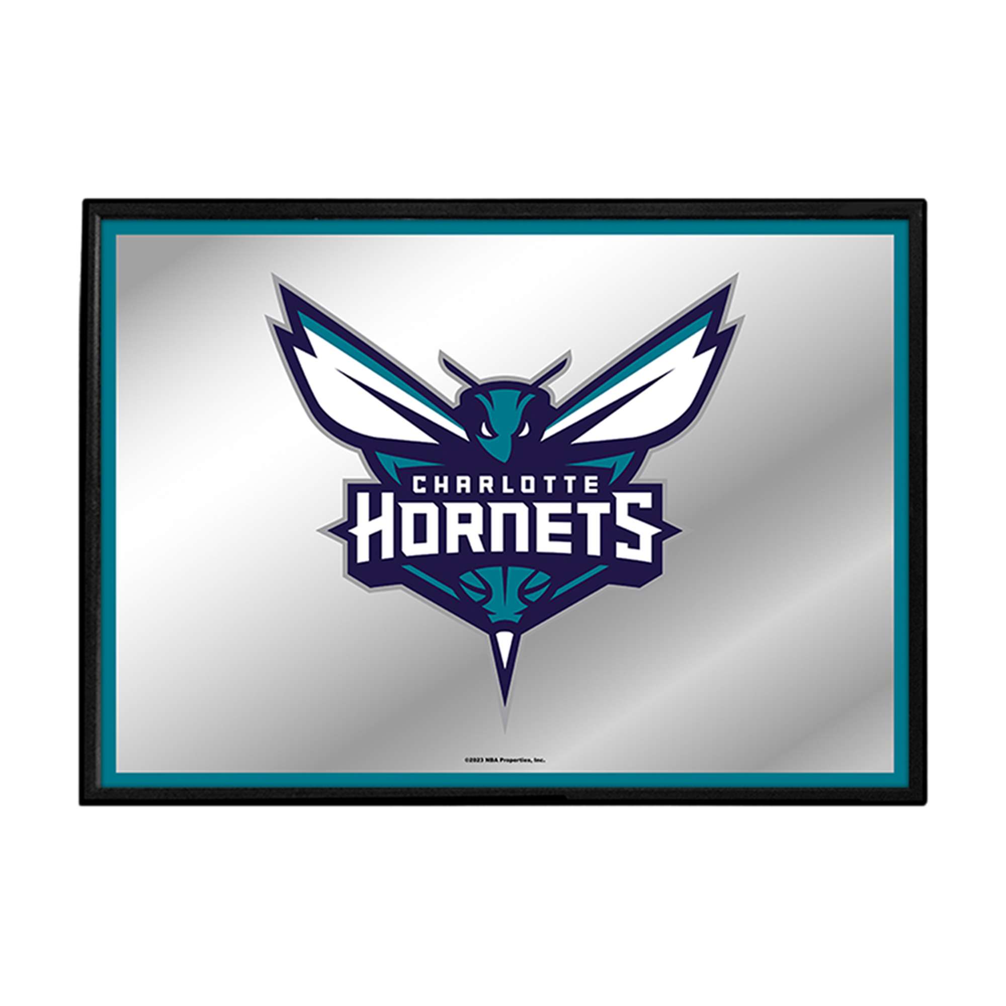 Charlotte Hornets: Framed Mirrored Wall Sign