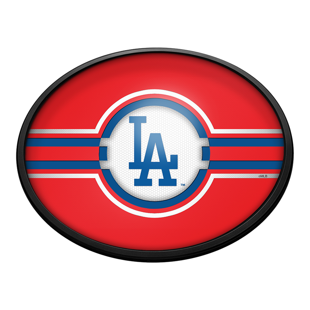 Los Angeles Dodgers Logo - Oval Slimline Lighted Wall Sign  