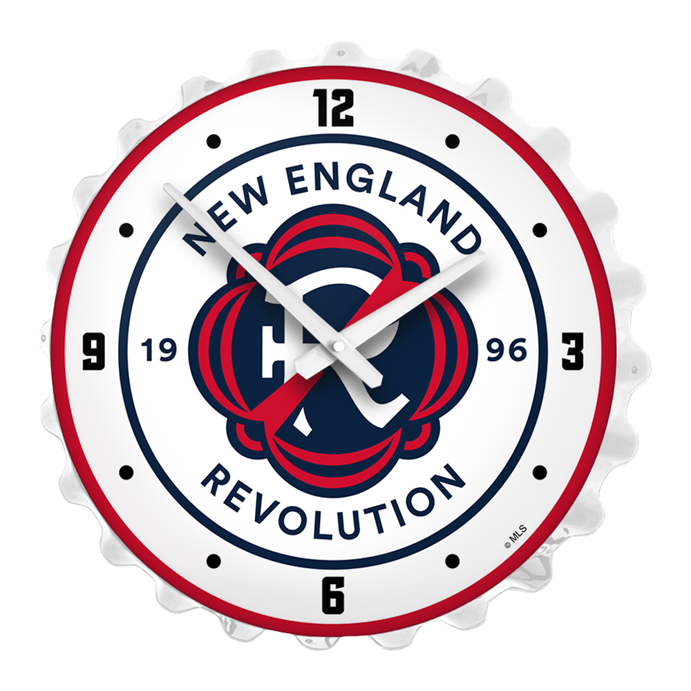 New England Revolution: Bottle Cap Lighted Wall Clock  