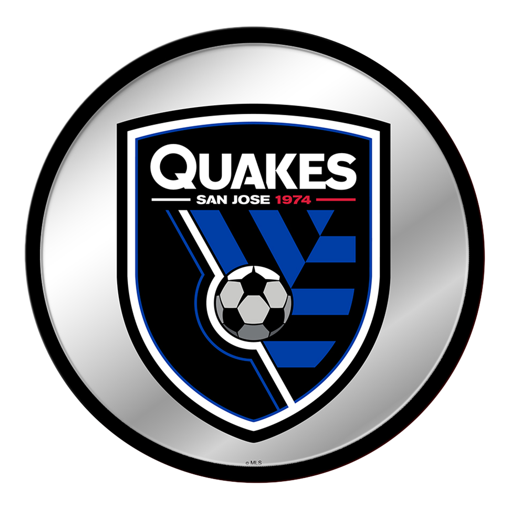 San Jose Earthquakes: Modern Disc Mirrored Wall Sign