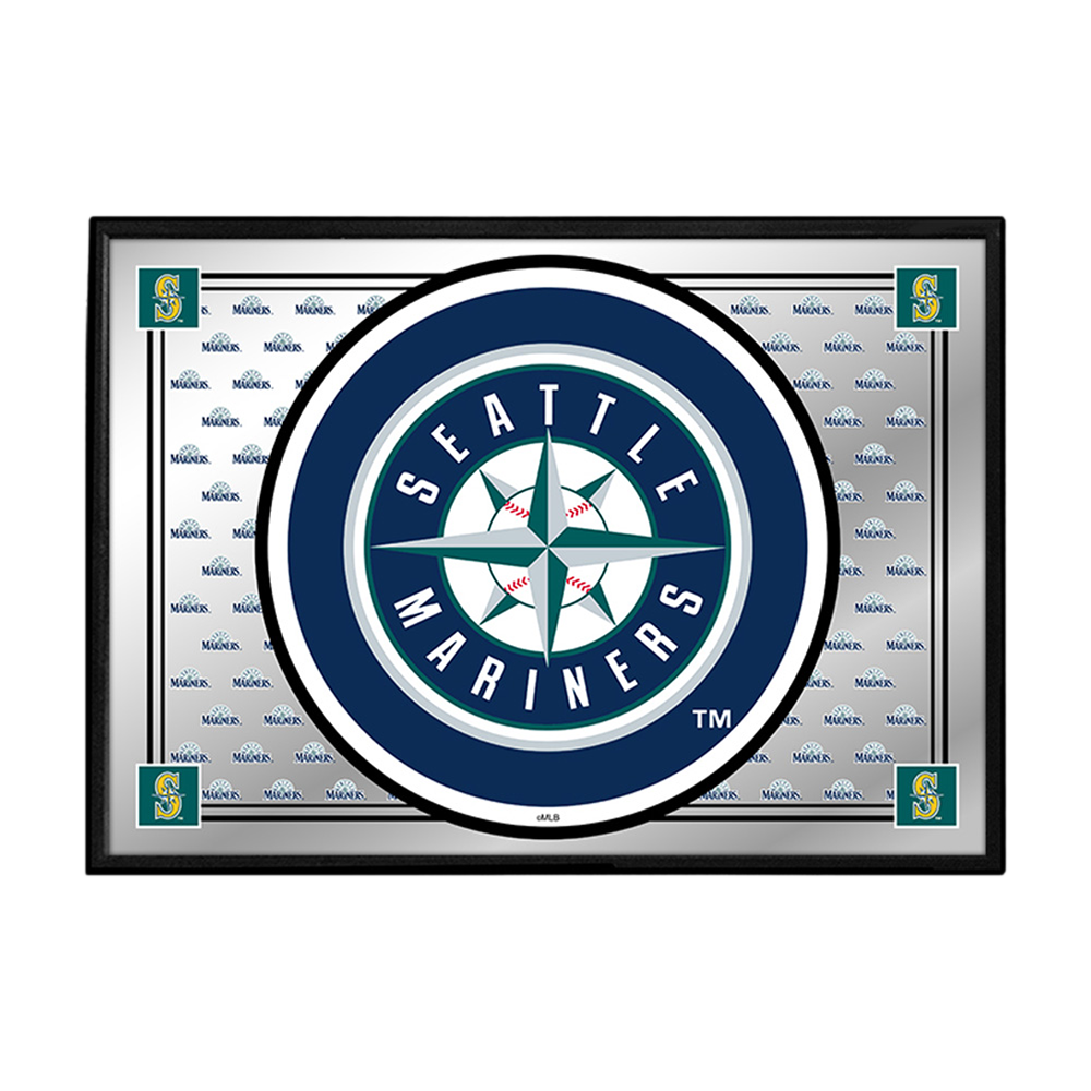 Seattle Mariners Team Spirit - Framed Mirrored Wall Sign  