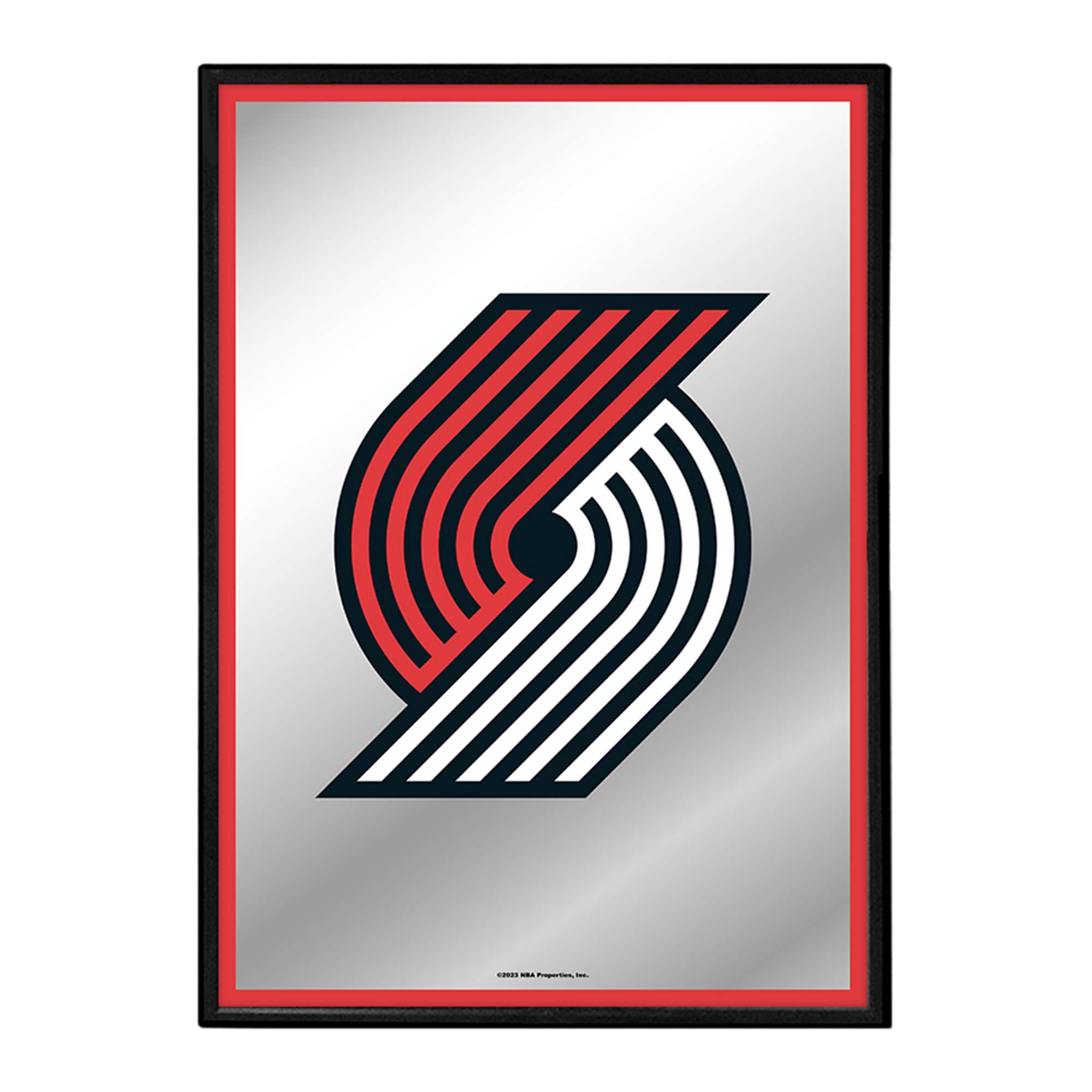 Portland Trail Blazers: Framed Mirrored Wall Sign