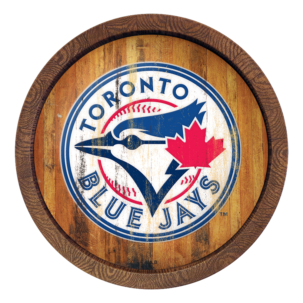 Toronto Blue Jays Weathered "Faux" Barrel Top Sign  