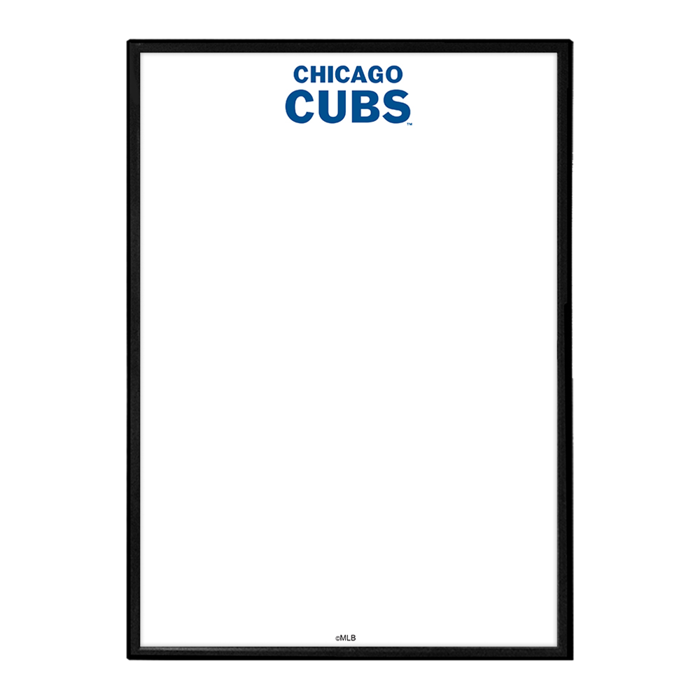 Chicago Cubs Wordmark - Framed Dry Erase Wall Sign  