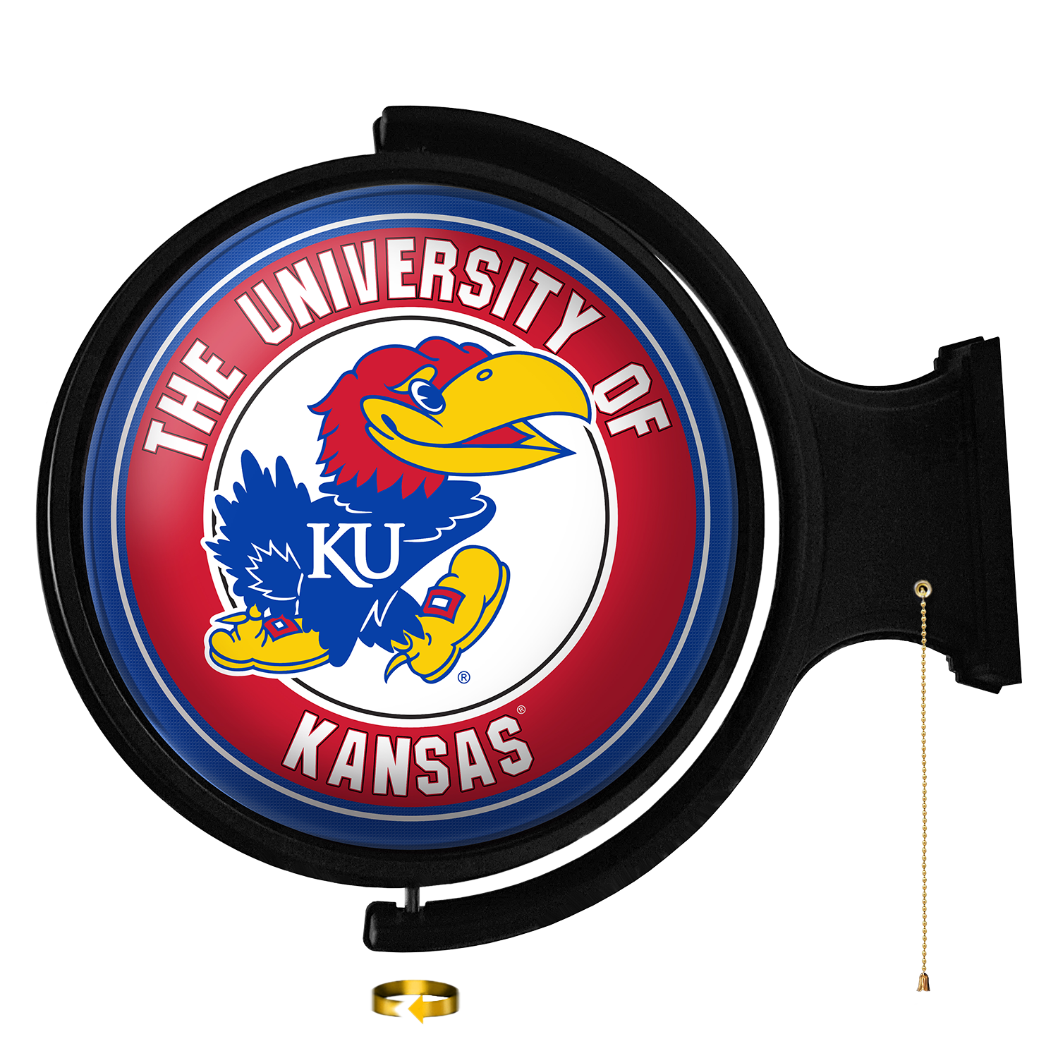 Kansas Jayhawks: Original Round Rotating Lighted Wall Sign