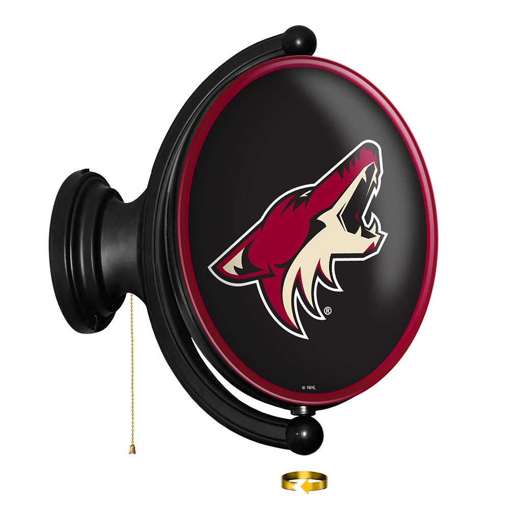 Arizona Coyotes Original Oval Rotating Lighted Wall Sign  