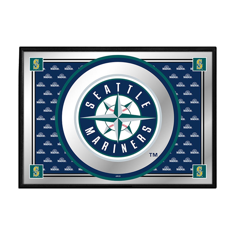 Seattle Mariners Team Spirit - Framed Mirrored Wall Sign  