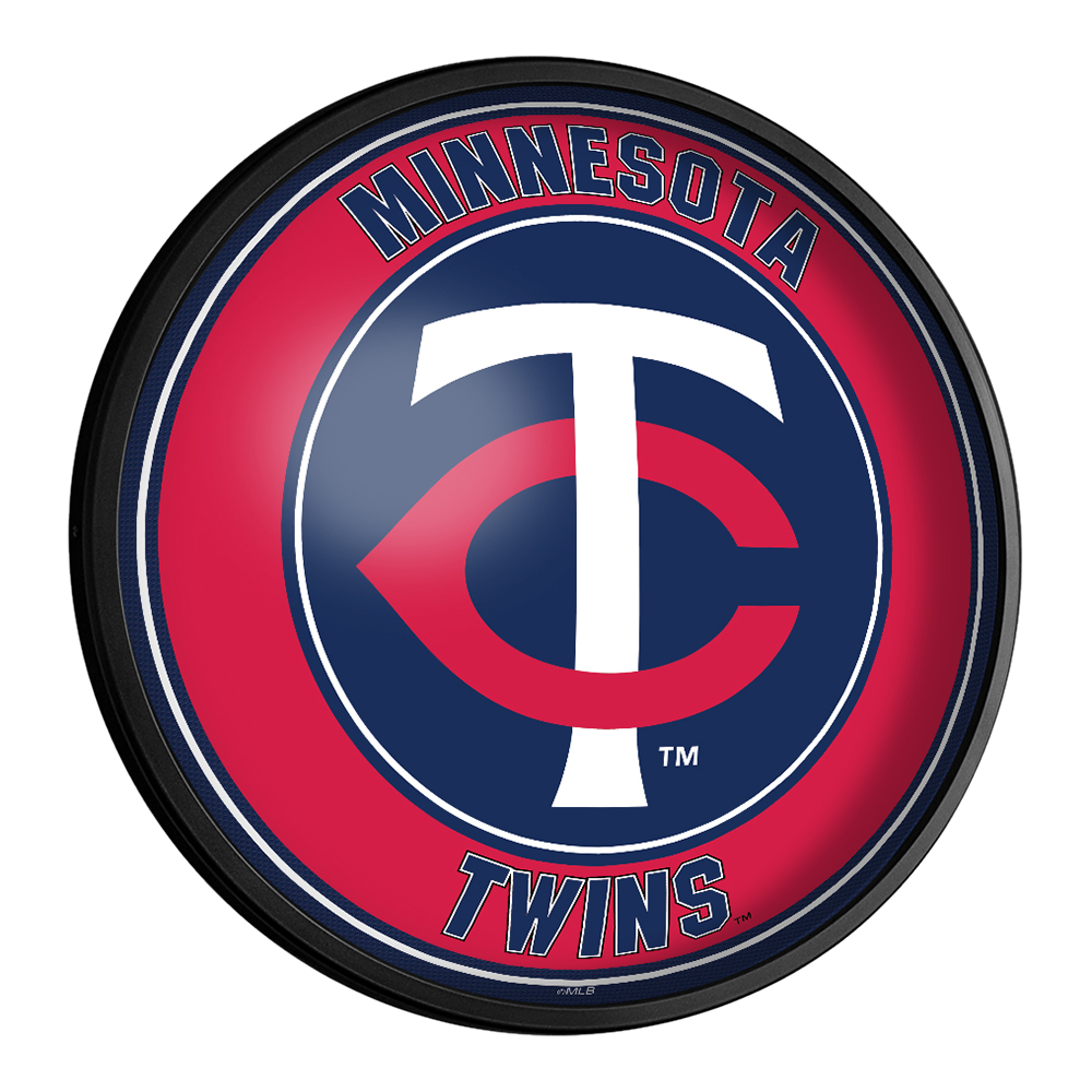 Minnesota Twins Round Slimline Lighted Wall Sign  