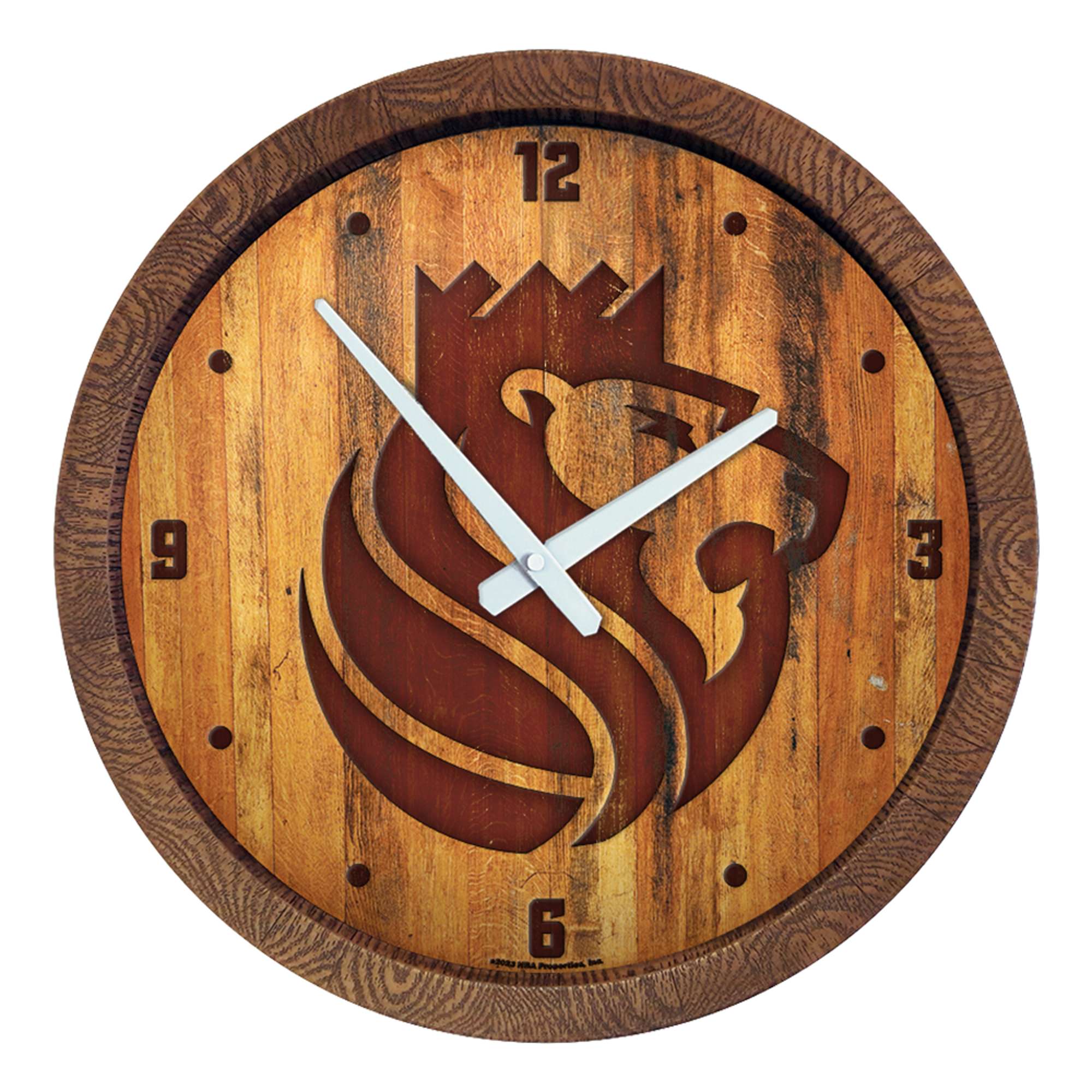Sacramento Kings: Logo - "Faux" Barrel Top Clock  