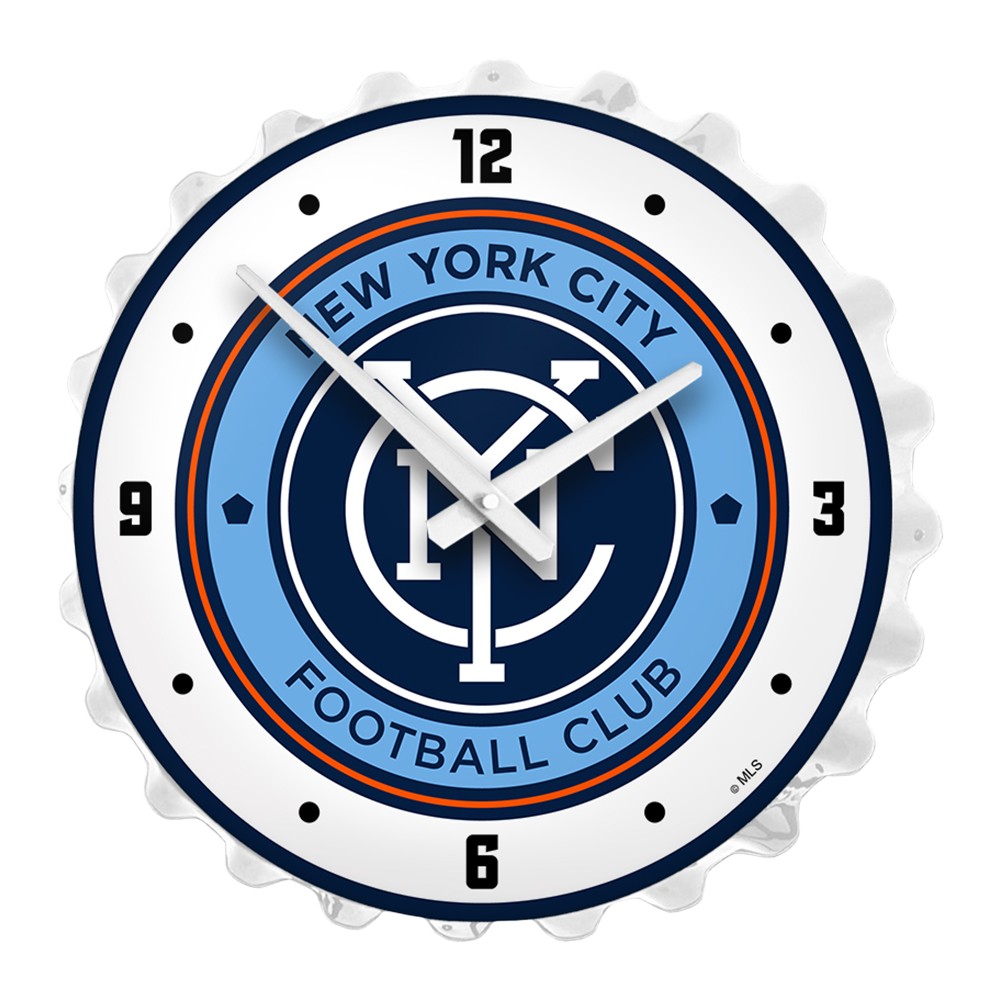 New York City FC: Bottle Cap Lighted Wall Clock