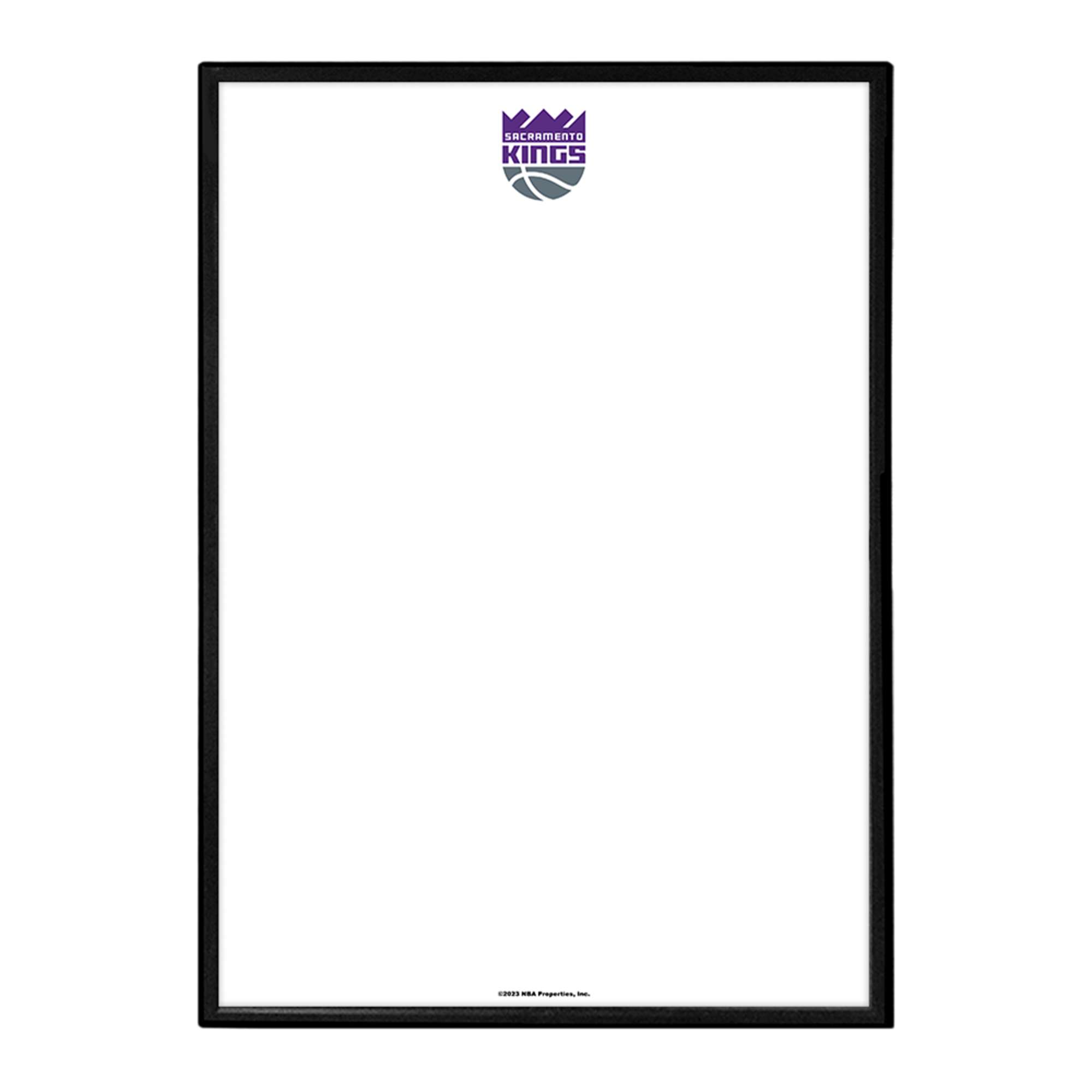 Sacramento Kings: Framed Dry Erase Wall Sign