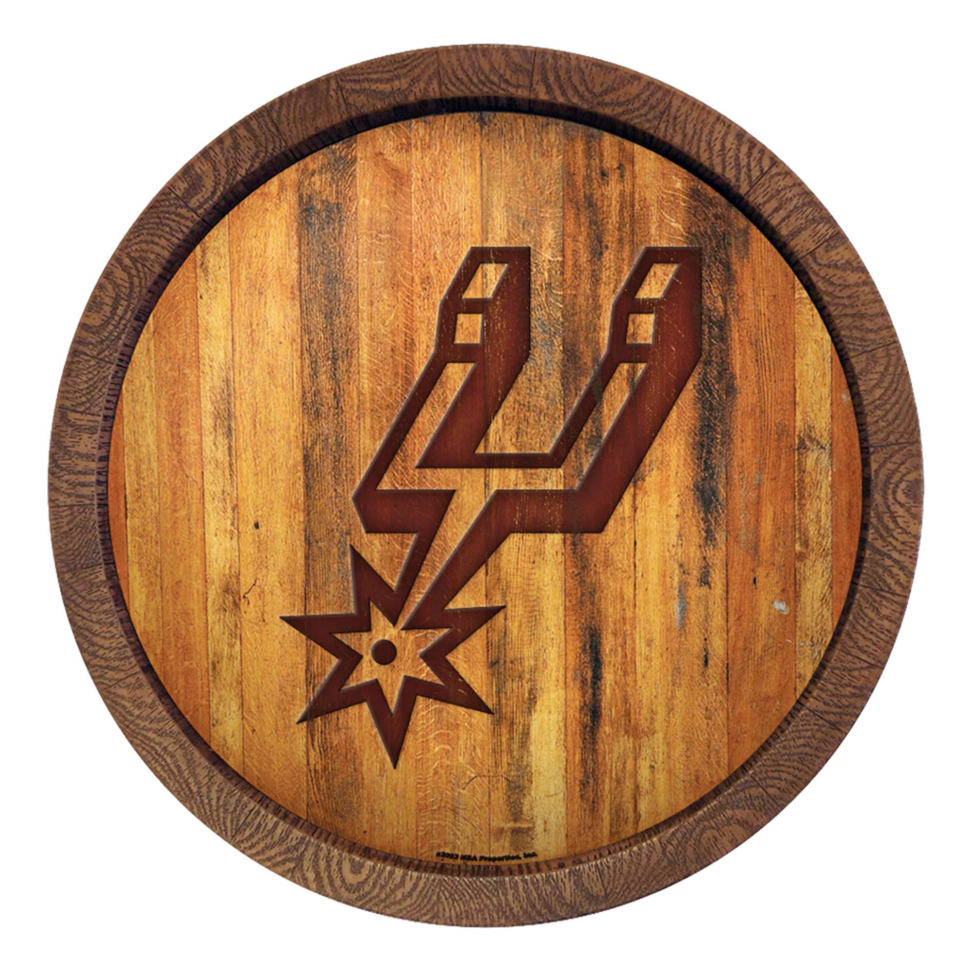 San Antonio Spurs: "Faux" Barrel Top Sign    