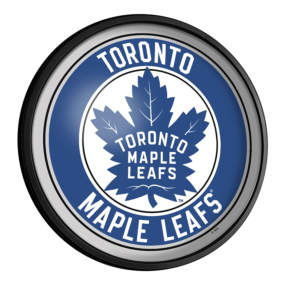 Toronto Maple Leafs Round Slimline Lighted Wall Sign  