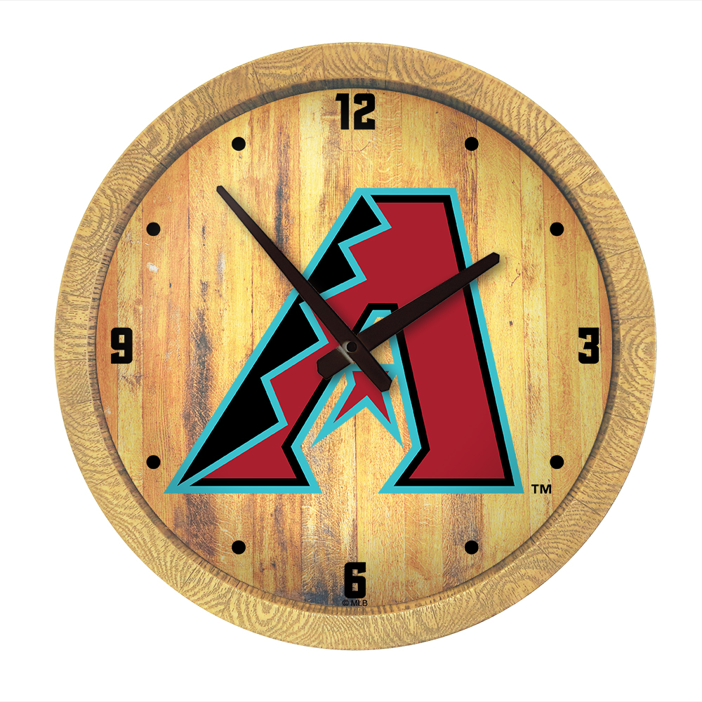 Arizona Diamondbacks: "Faux" Barrel Top Clock   