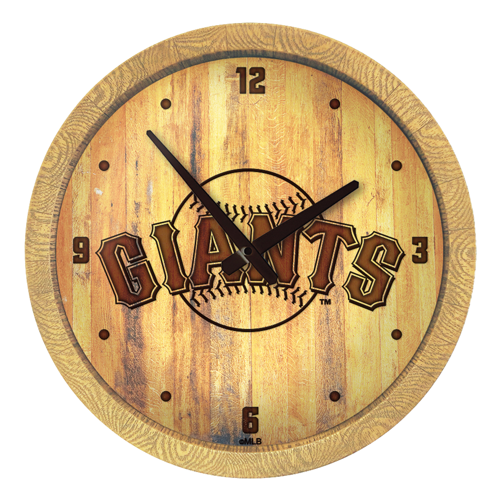 San Francisco Giants Branded "Faux" Barrel Top Clock  