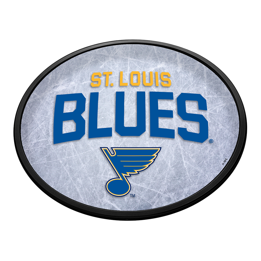 St. Louis Blues Ice Rink - Oval Slimline Lighted Wall Sign