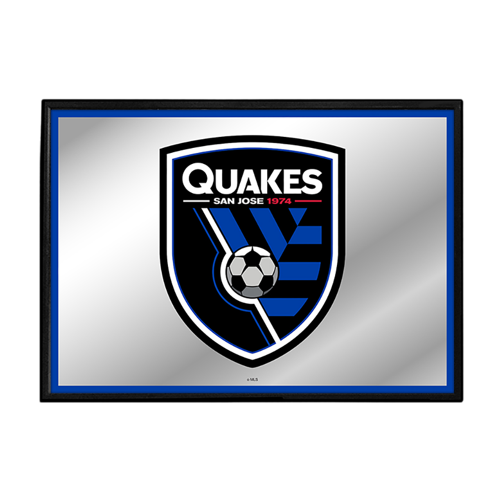 San Jose Earthquakes: Framed Mirrored Wall Sign