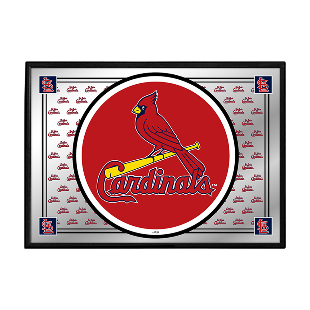 St. Louis Cardinals Team Spirit - Framed Mirrored Wall Sign  