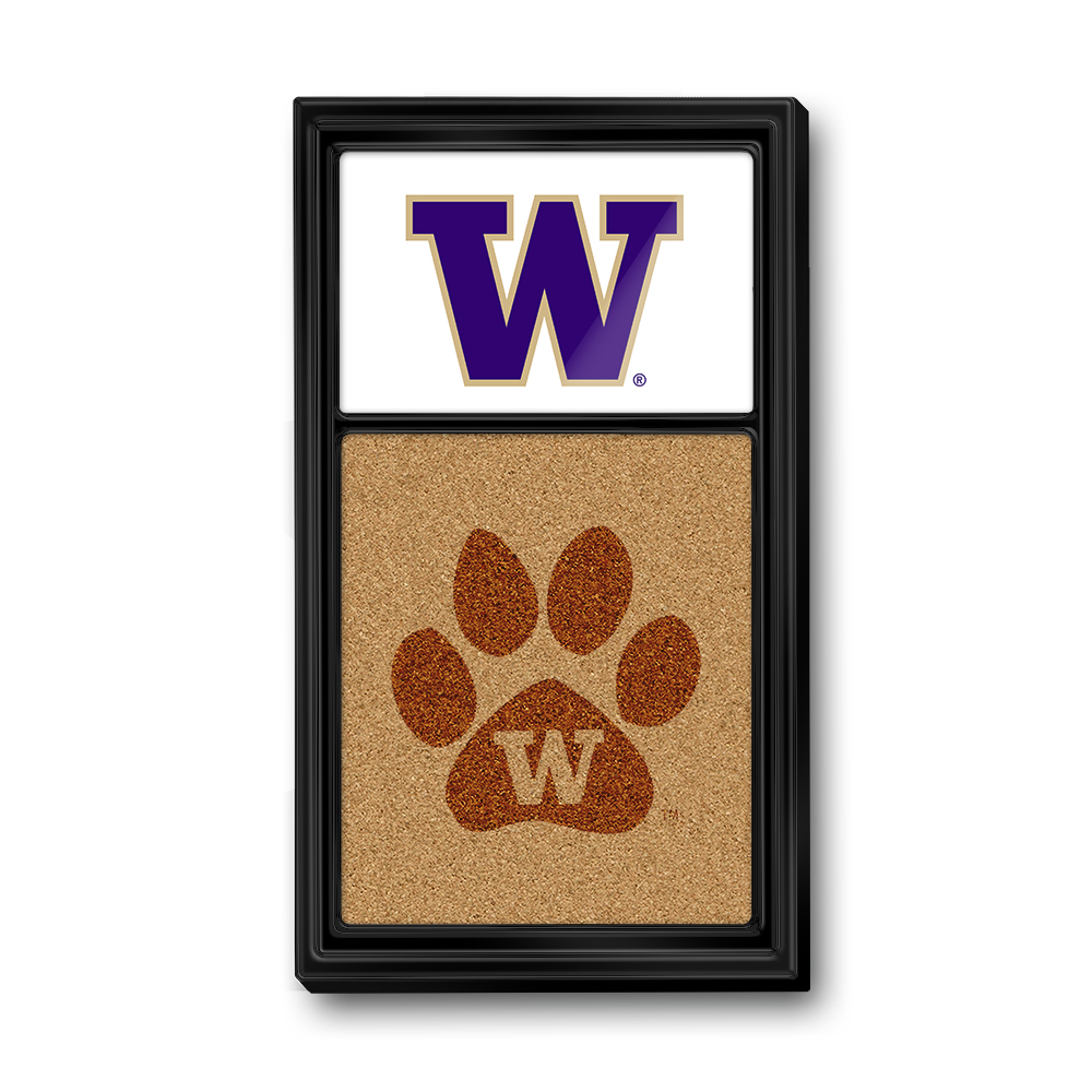 Washington Huskies Dual Logo - Cork Note Board
