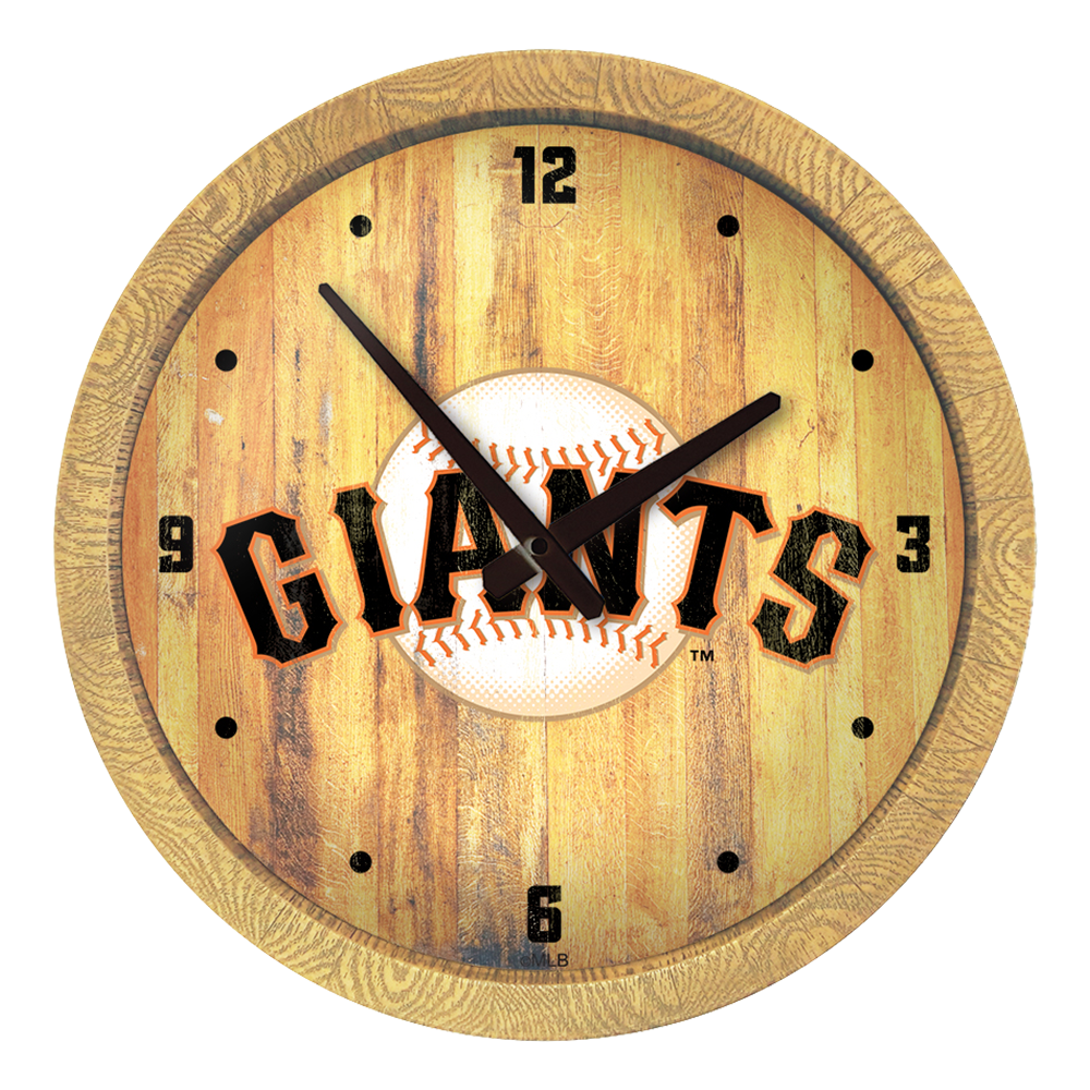 San Francisco Giants Weathered "Faux" Barrel Top Clock  
