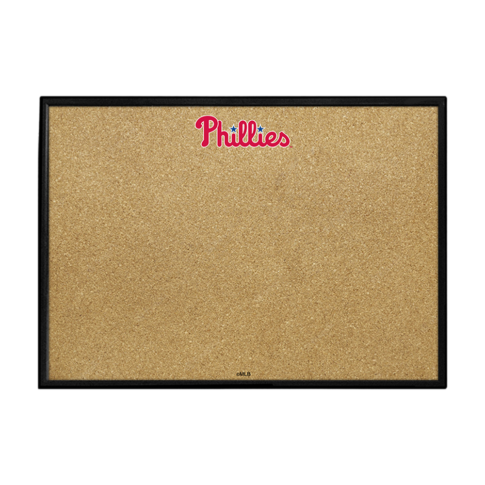 Philadelphia Phillies Wordmark - Framed Corkboard  