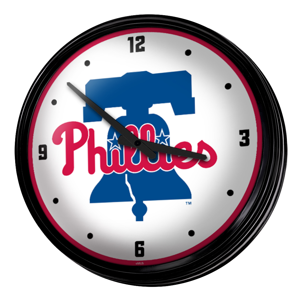 Philadelphia Phillies Retro Lighted Wall Clock  