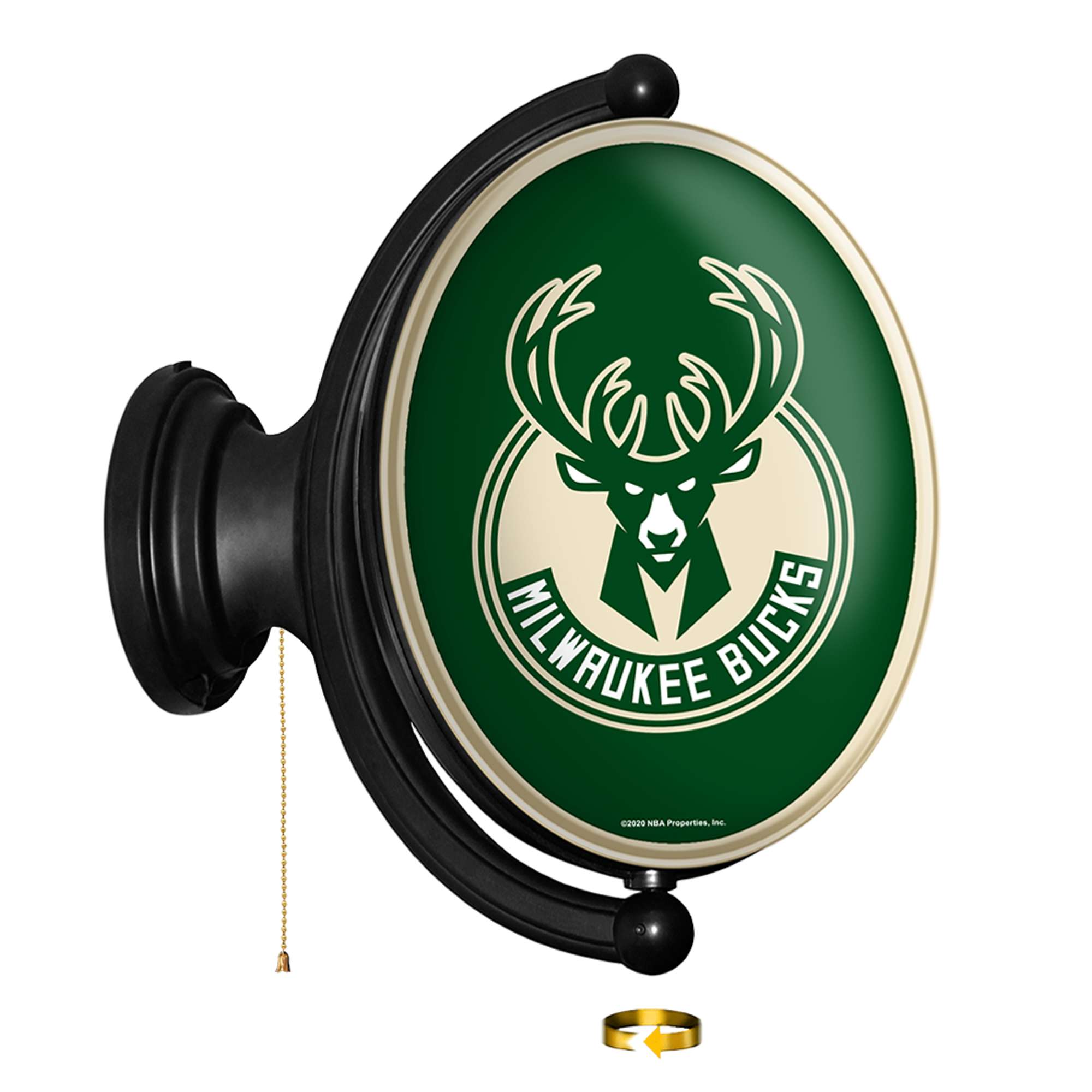 Milwaukee Bucks: Original Oval Rotating Lighted Wall Sign