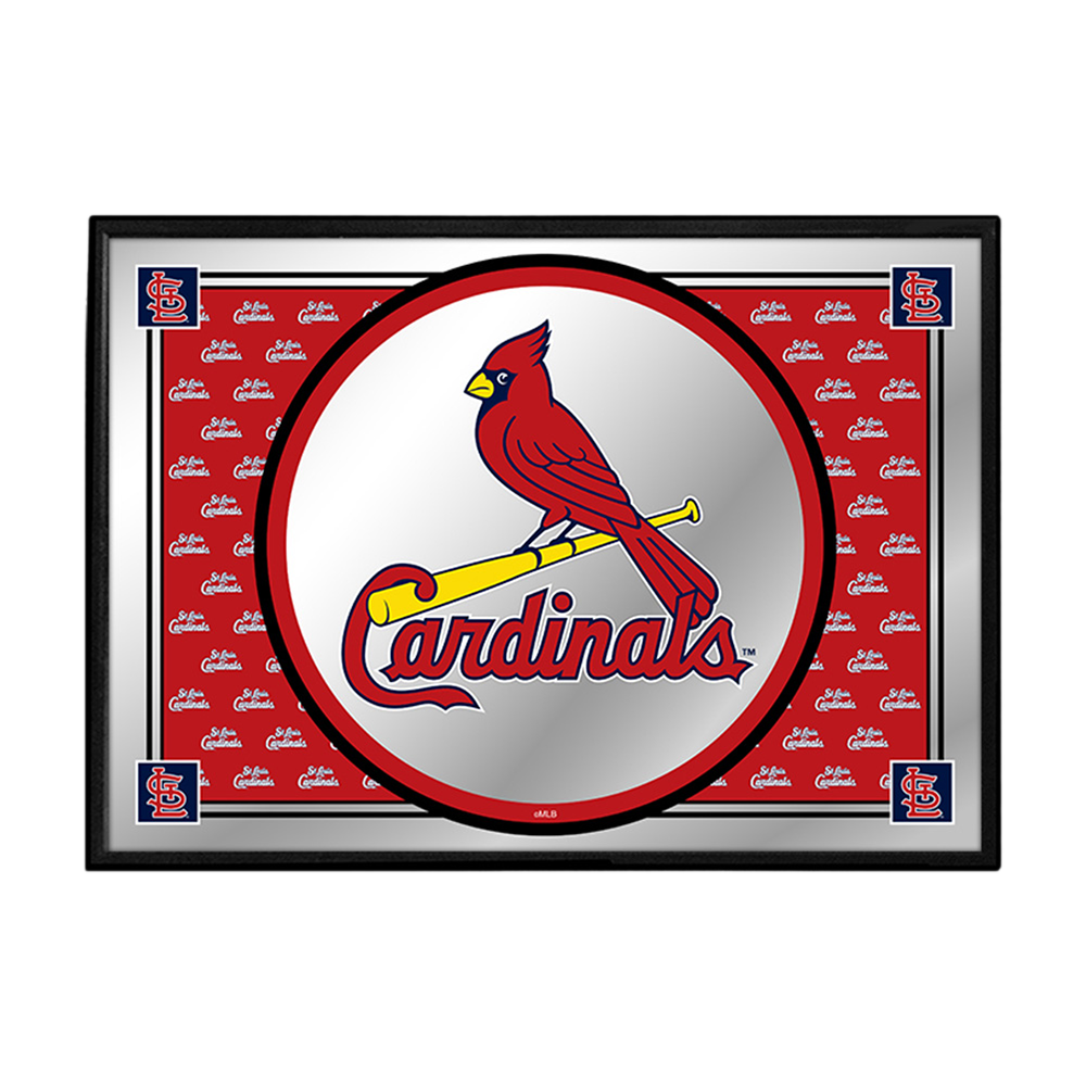 St. Louis Cardinals Team Spirit - Framed Mirrored Wall Sign  