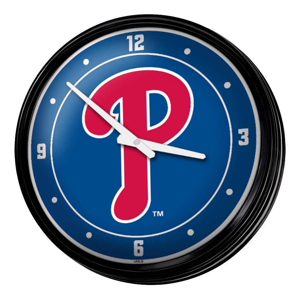 Philadelphia Phillies Logo - Retro Lighted Wall Clock  