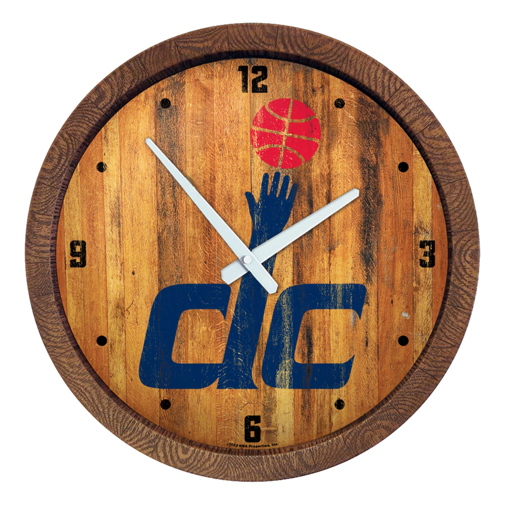 Washington Wizards: Logo - "Faux" Barrel Top Clock  