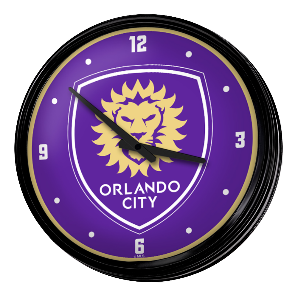 Orlando City: Retro Lighted Wall Clock