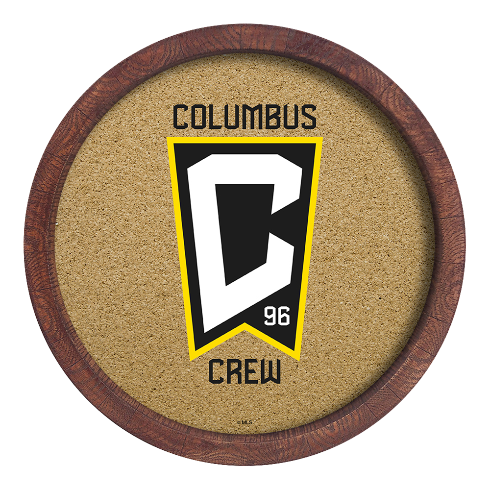 Columbus Crew: "Faux" Barrel Framed Cork Board  