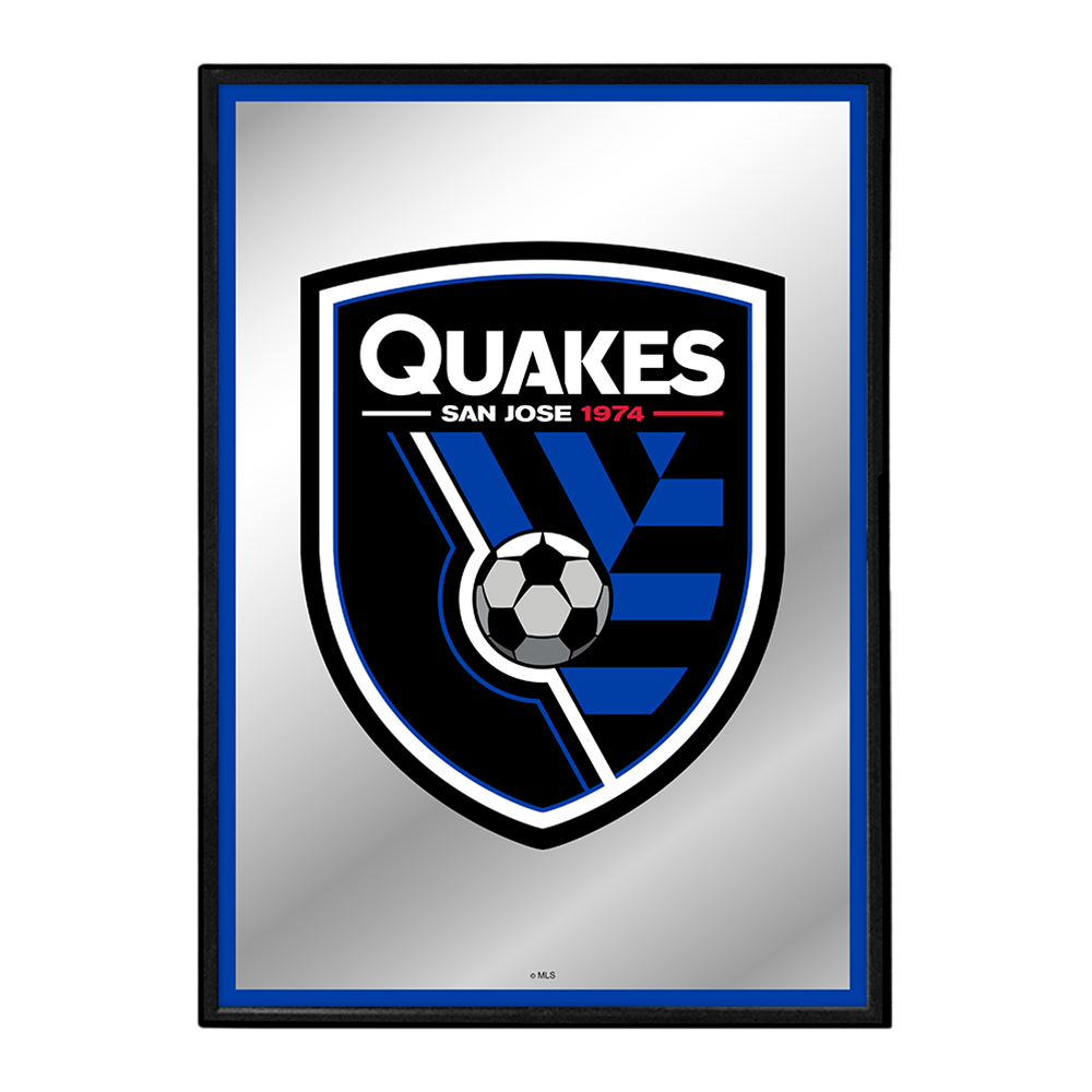 San Jose Earthquakes: Framed Mirrored Wall Sign