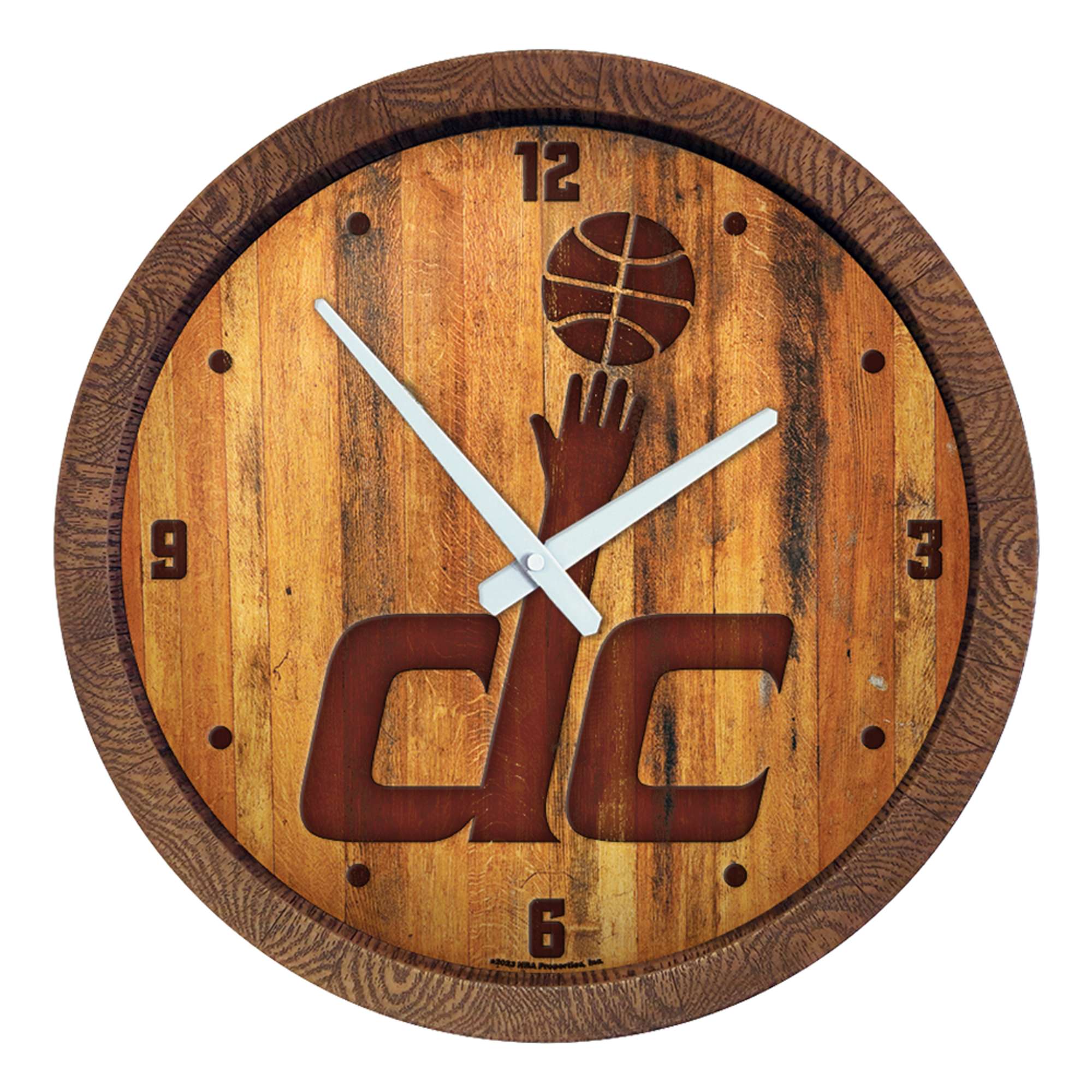 Washington Wizards: Logo - "Faux" Barrel Top Clock  