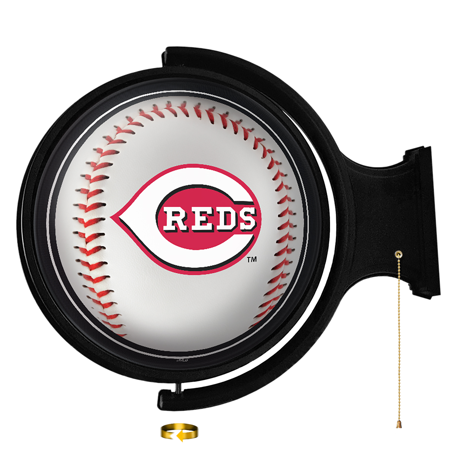 Cincinnati Reds Baseball - Original Round Rotating Lighted Wall Sign  