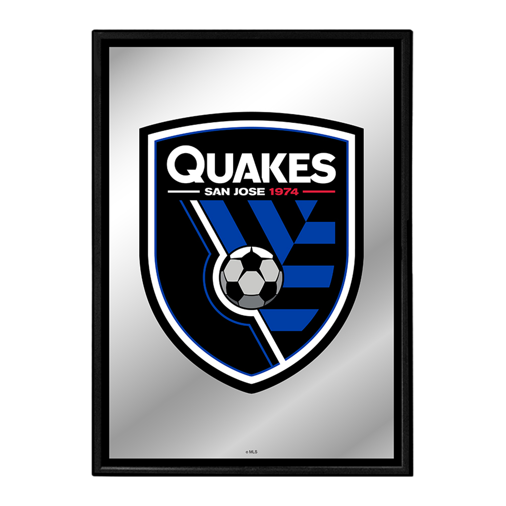 San Jose Earthquakes: Framed Mirrored Wall Sign