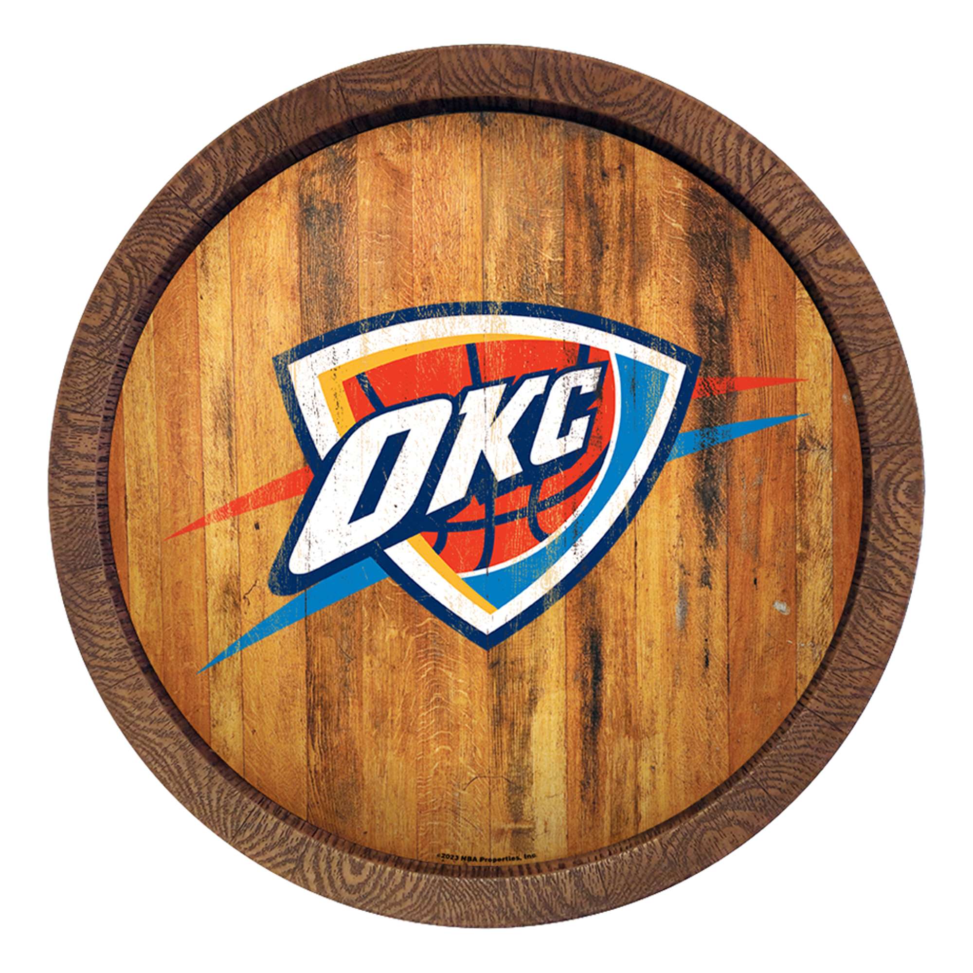 Oklahoma City Thunder: "Faux" Barrel Top Sign    