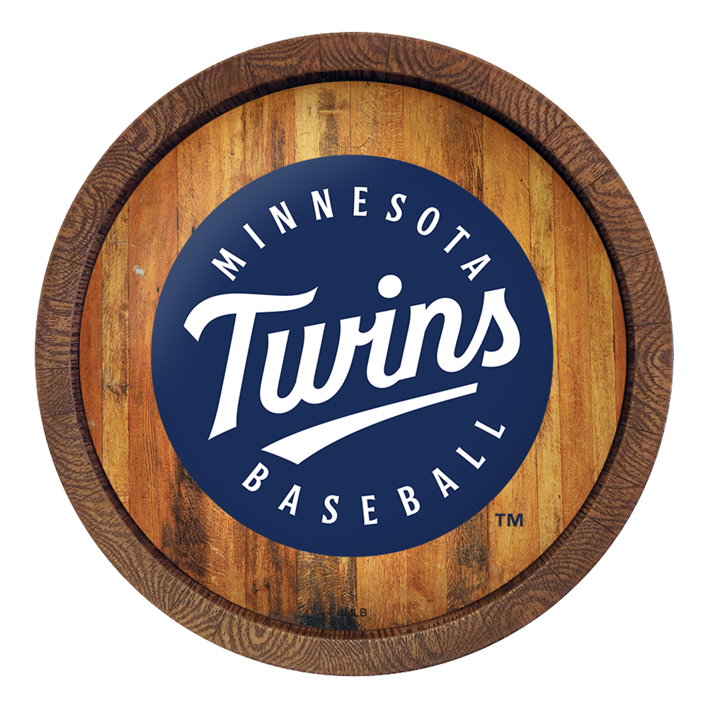 Minnesota Twins "Faux" Barrel Top Sign  