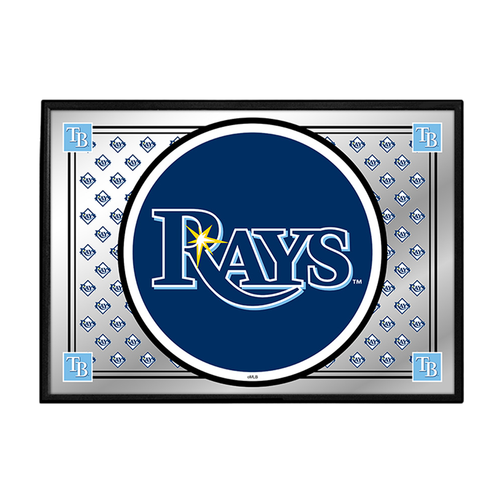 Tampa Bay Rays Team Spirit - Framed Mirrored Wall Sign  