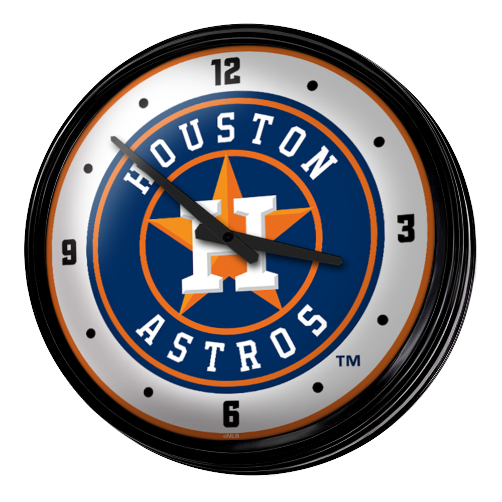 Houston Astros Retro Lighted Wall Clock  