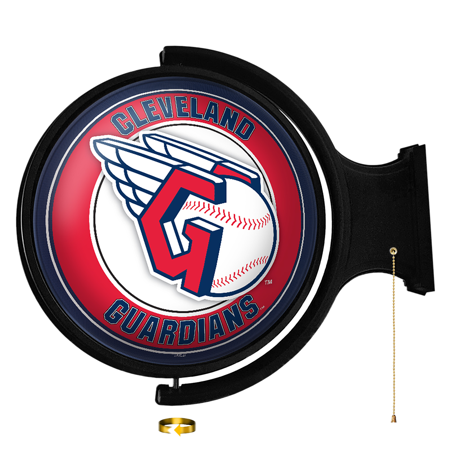 Cleveland Guardians Original Round Rotating Lighted Wall Sign  