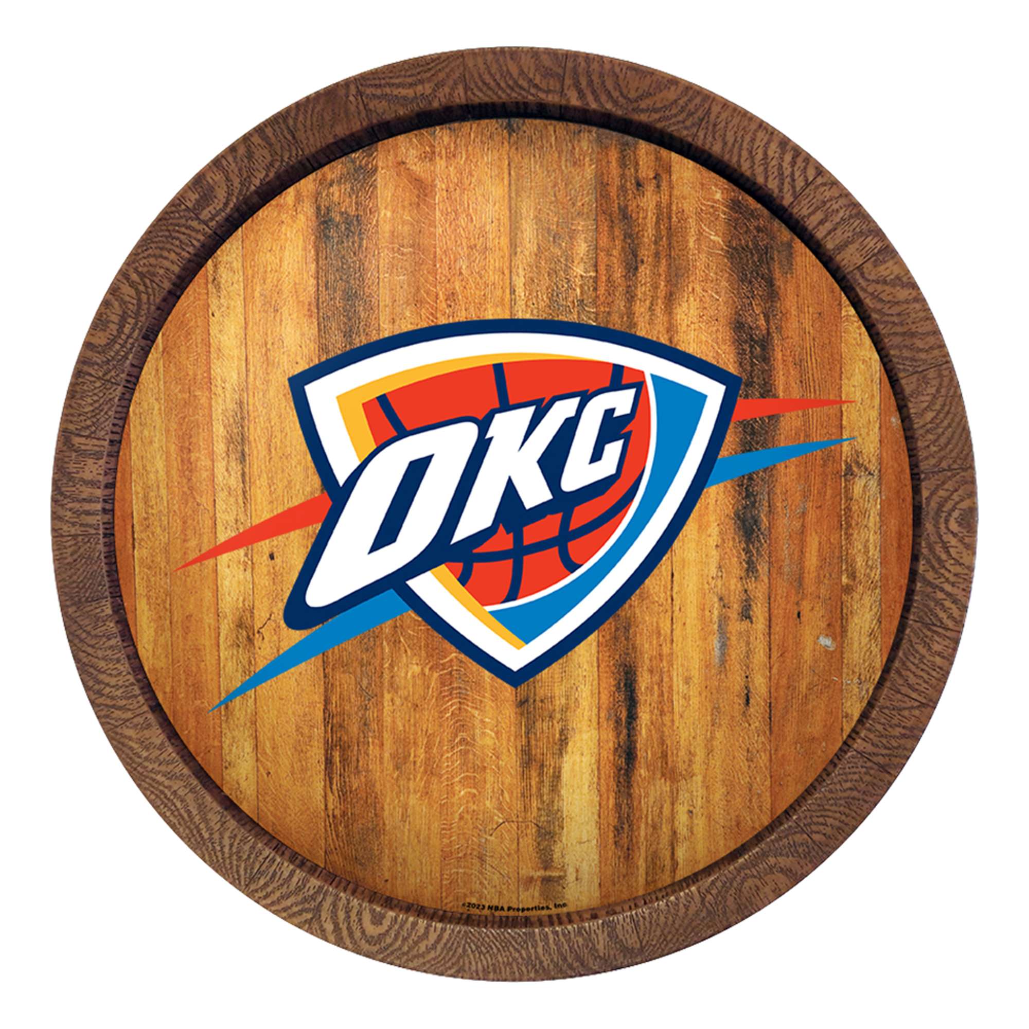 Oklahoma City Thunder: "Faux" Barrel Top Sign    