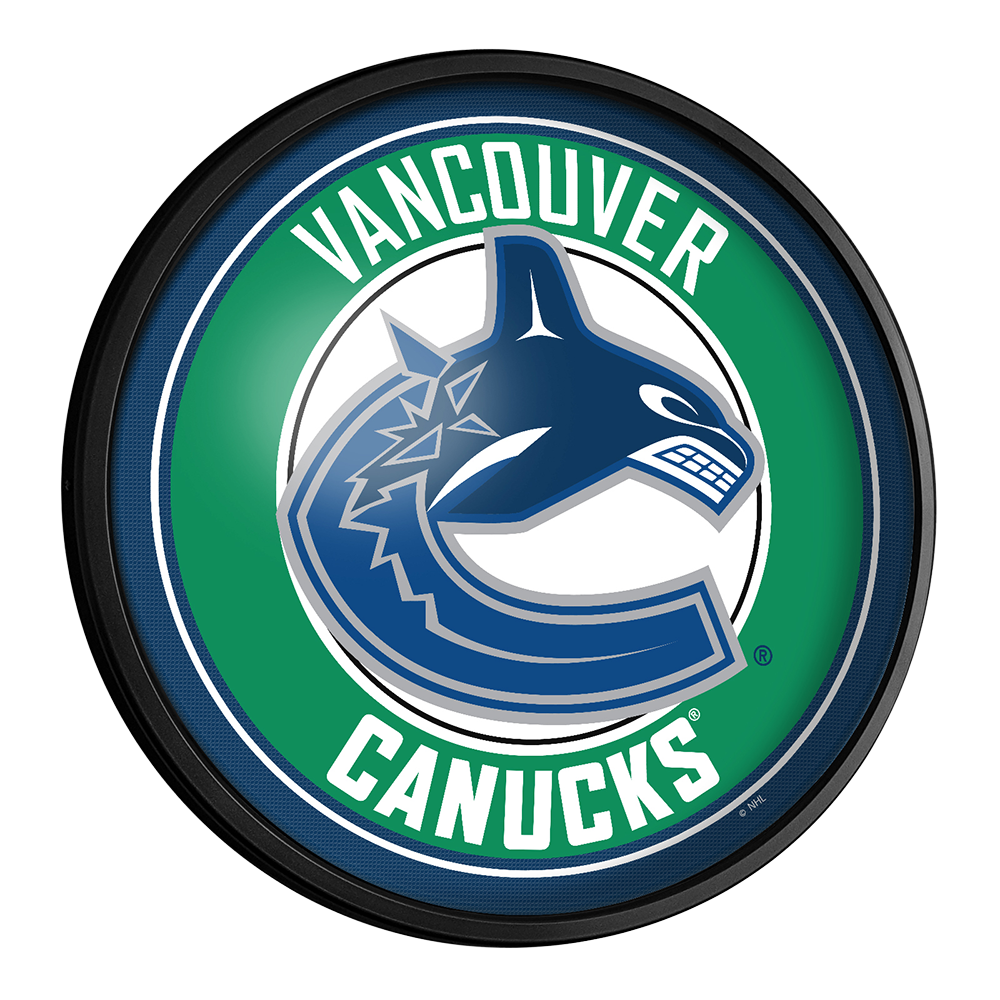 Vancouver Canucks Round Slimline Lighted Wall Sign  