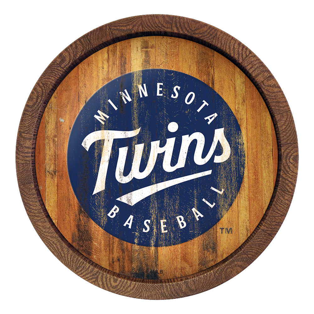 Minnesota Twins Weathered "Faux" Barrel Top Sign  