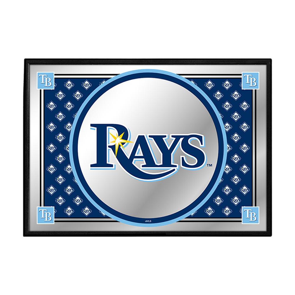 Tampa Bay Rays Team Spirit - Framed Mirrored Wall Sign  